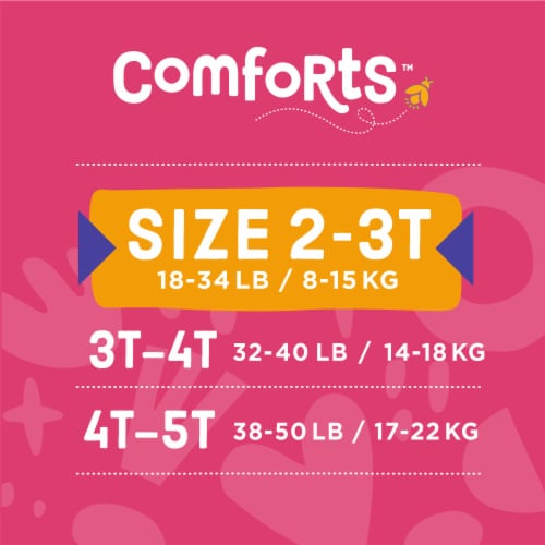 Comforts™ Day & Night 2T-3T Girls Training Pants Perspective: top