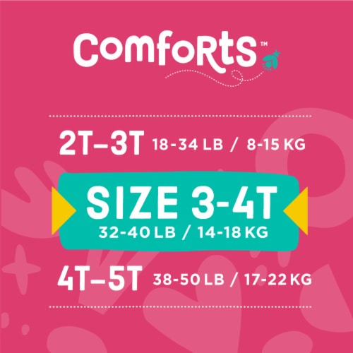 Comforts™ Day & Night 3T-4T Girls Training Pants Perspective: top