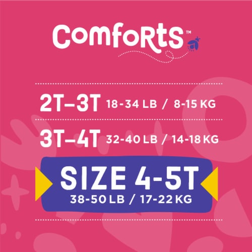 Comforts™ Day & Night 4T-5T Girls Training Pants Perspective: top