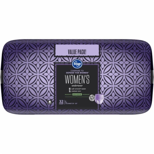 Kroger® Large Maximum Hold Woman's Underwear 32 Count Perspective: top