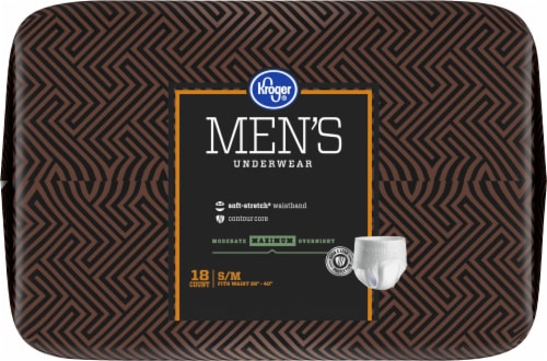 Kroger® Adult Incontinence Underwear for Men Maximum Absorbency S/M, with Contour Core Fit Perspective: top
