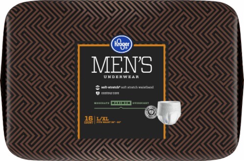 Kroger® L/XL Maximum Absorbency Underwear for Men, 16 ct - Harris Teeter