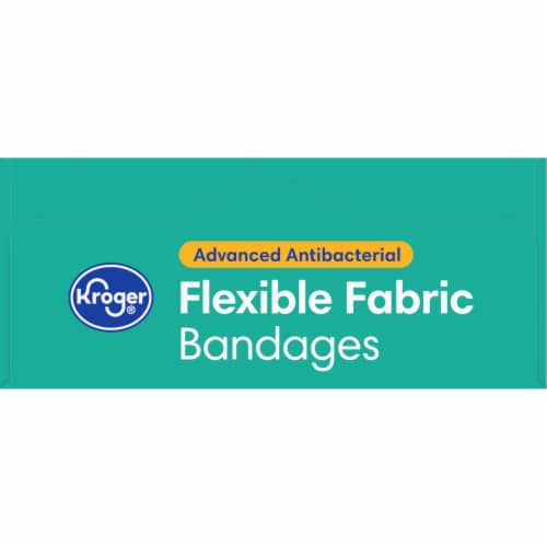 Kroger® Advanced Antibacterial Extra Large Flexible Fabric Bandages Perspective: top