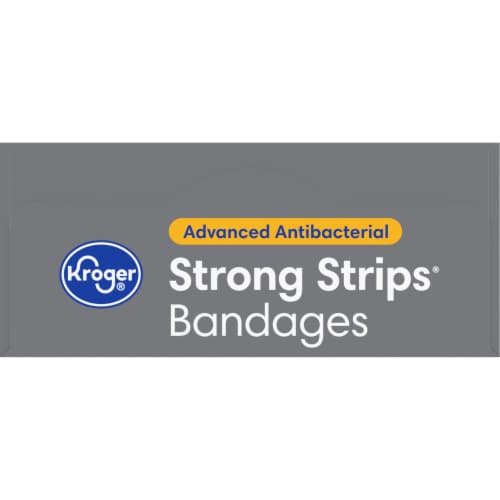 Kroger® Advanced Antibacterial Heavy Duty Extra Large Strong Strips Bandages Perspective: top