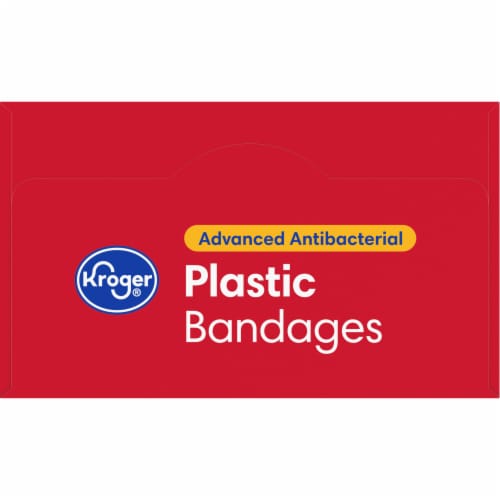 Kroger® Antibacterial Plastic Bandages 3/4 in x 3 in One Size Perspective: top