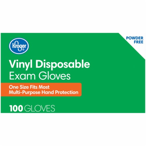 Kroger® Powder-Free Vinyl Disposable Exam Gloves Perspective: top
