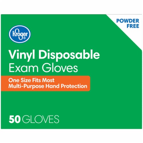 Kroger® Powder-Free Vinyl Disposable Exam Gloves Perspective: top