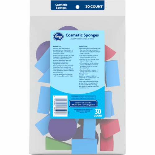 Kroger® Assorted Colors & Shapes Cosmetic Sponges Perspective: top