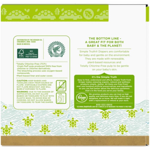 Simple Truth® Chlorine Free Diapers Size 4 (22-37 lbs) BIG DEAL! Perspective: top