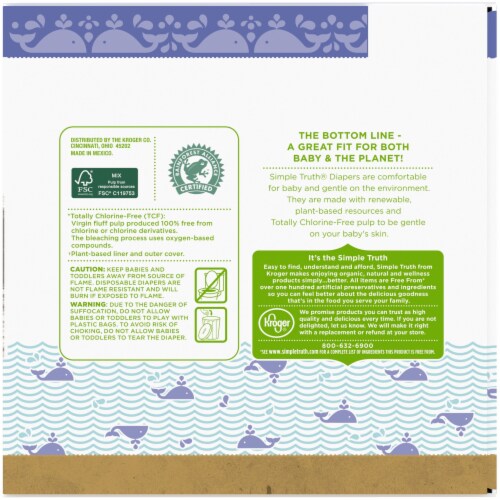 Simple Truth® Chlorine Free Diapers Size 5 (27+ lbs) BIG DEAL! Perspective: top
