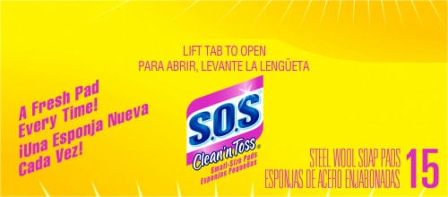 S.O.S® Clean 'n Toss Small-Size Steel Wool Soap Pads Perspective: top