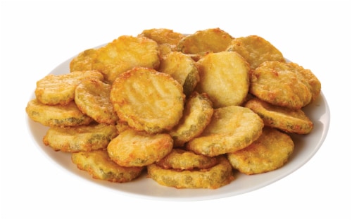 Budweiser Beer Batter Fried Pickles Perspective: top