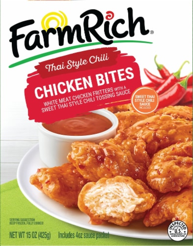 Farm Rich Sweet Thai Style Chili Sauced Chicken Bites Perspective: top