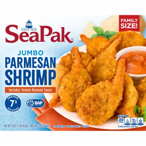 SeaPak Parmesan Encrusted Jumbo Butterfly Shrimp Perspective: top