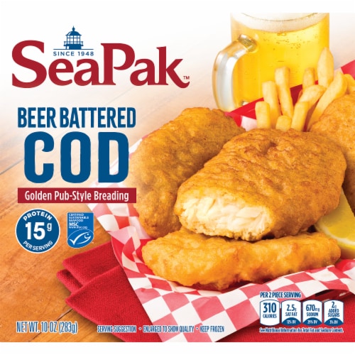 SeaPak Beer Battered Frozen Cod Perspective: top