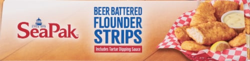 SeaPak™ Beer Battered Flounder Strips Perspective: top
