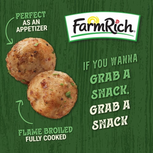 Farm Rich Fully Cooked Homestyle Meatballs Perspective: top