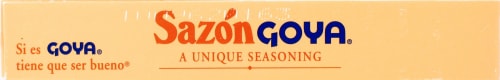 Sazon Goya Coriander and Annatto Seasoning Perspective: top