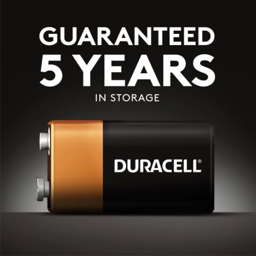 Duracell® Coppertop Alkaline 9V Batteries Perspective: top