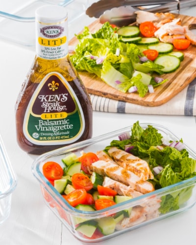 Ken's Steak House® Light Balsamic Vinaigrette Salad Dressing & Marinade Perspective: top