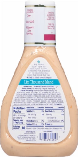 Ken's Steak House® Light Thousand Island Salad Dressing Perspective: top