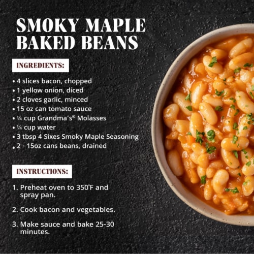 6666 4 Sixes Smoky Maple Seasoning Blend with a Hint of Sweetness Perspective: top