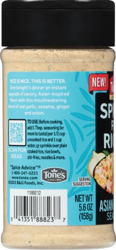 Tone's Spices for Rices Asian Fried Rice Seasoning Perspective: top