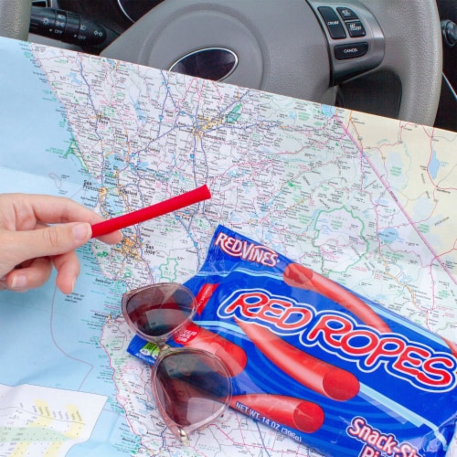 Red Vines Original Red Licorice Candy Red Ropes Perspective: top