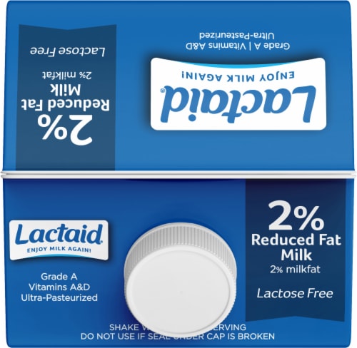 Lactaid® Lactose Free 2% Reduced Fat Milk Perspective: top