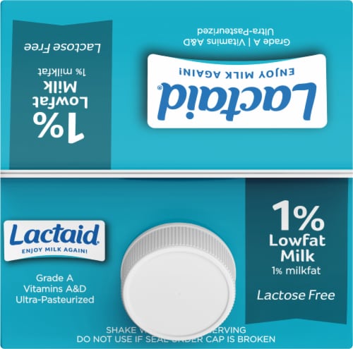 Lactaid® 100% Lactose Free 1% Low Fat Milk Perspective: top