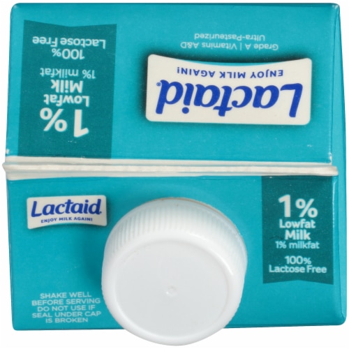 Lactaid 100% Lactose Free 1% Lowfat Milk Perspective: top