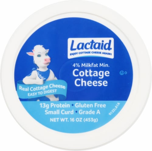 Lactaid® Lactose-Free 4% Milkfat Cottage Cheese Perspective: top