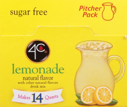 4C® Powder Lemonade Mix Perspective: top