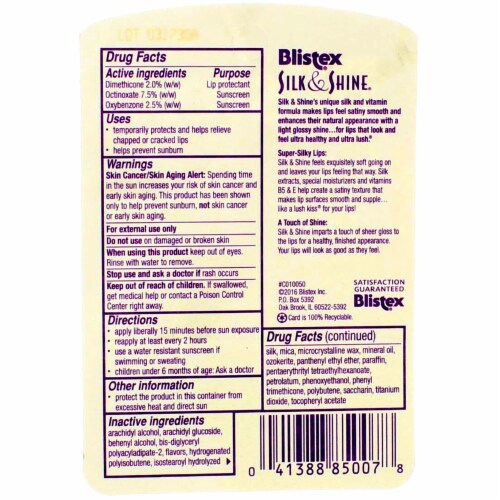 Blistex® Silk & Shine® Enhancement Series® Lip Protectant Stick Perspective: top