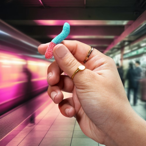 Trolli Very Berry Sour Brite Crawler Peg Perspective: top