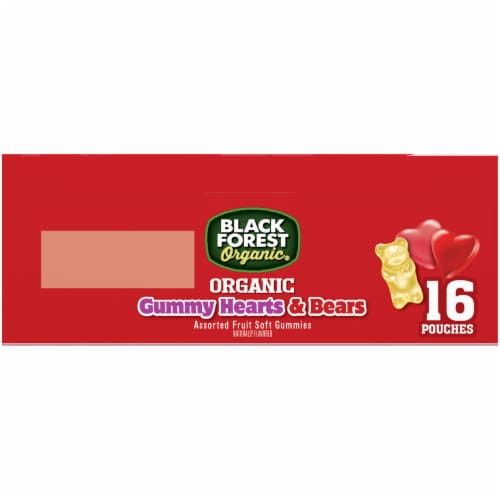 Black Forest Organic Hearts & Bears Assorted Fruit Gummies Perspective: top