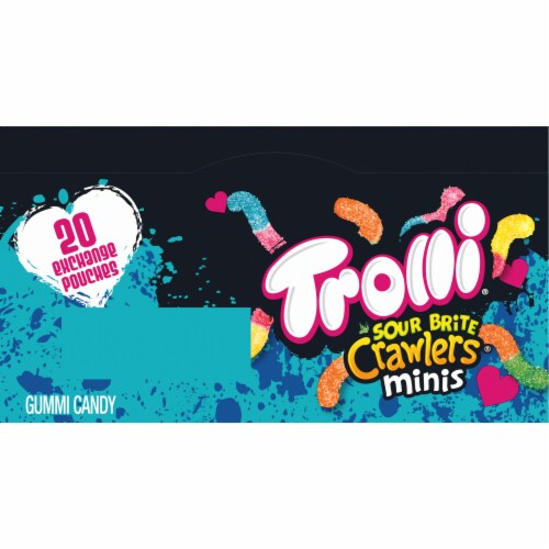 Trolli® Sour Brite Crawlers Minis Valentine Candy Perspective: top