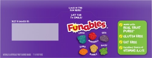 Funable Paw Patrol Fruit Snacks Perspective: top
