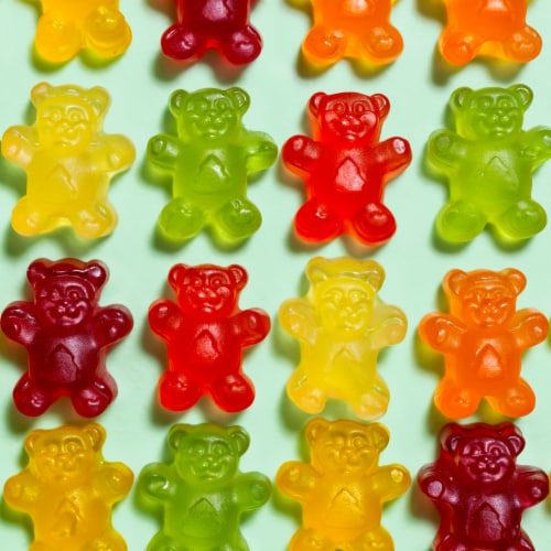 Black Forest Gummy Fruit Flavor Bears Resealable Bag Perspective: top