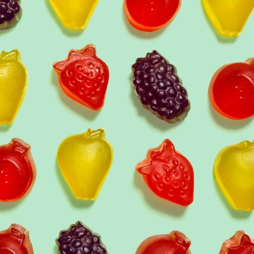 Black Forest Juicy Burst Mixed Fruit Flavored Snacks Perspective: top