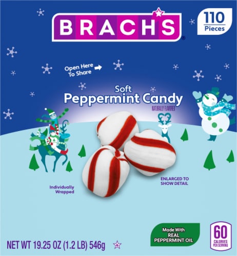 Brach's® Holiday Soft Peppermint Candy Carton Perspective: top