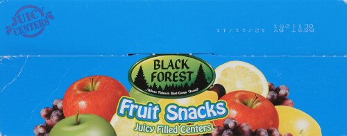 Black Forest Juice Filled Fruit Snacks Perspective: top