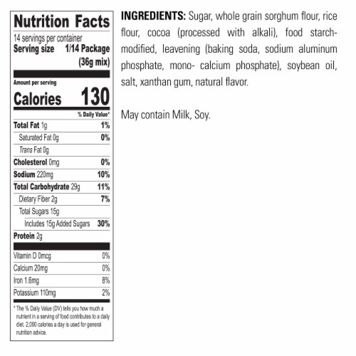 Krusteaz® Gluten Free Chocolate Cake Mix Perspective: top