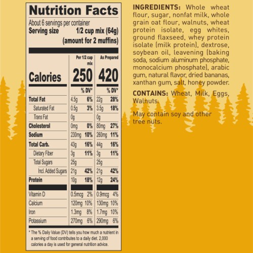Krusteaz® Protein Banana Nut Muffin Mix Perspective: top