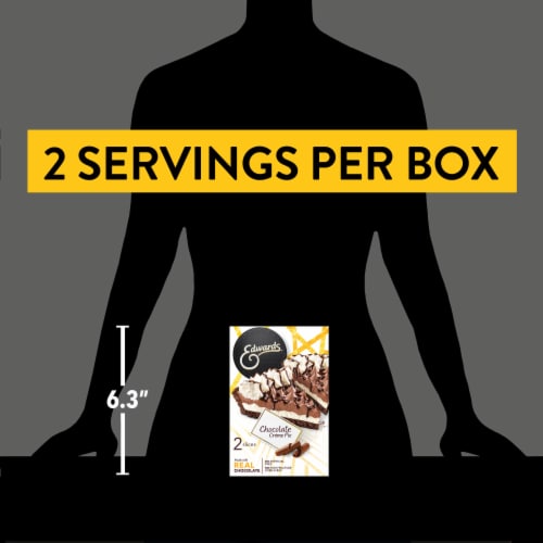 Edwards Singles Desserts Choc Crème Pie Slices Perspective: top
