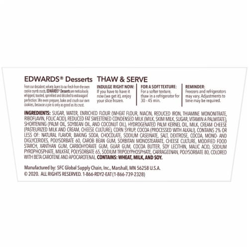Edwards® Hershey's Chocolate Creme Pie Slice Perspective: top