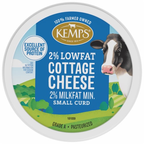 Kemps® Small Curd 2% Lowfat Cottage Cheese Perspective: top