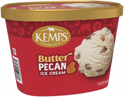 Kemps Butter Pecan Ice Cream Perspective: top