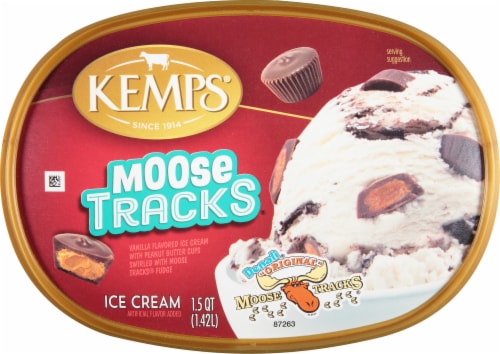 Kemps Moose Tracks Ice Cream Tub Perspective: top