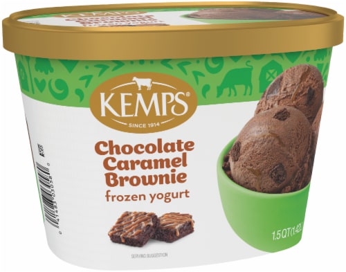 Kemps Chocolate Caramel Brownie Frozen Yogurt Perspective: top
